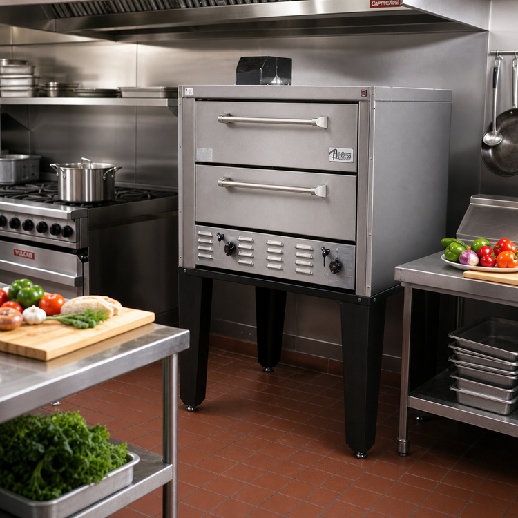 Product image #3 for Peerless CW61B Gas Deck Bake & Roast Oven, 2-Section, 50-Inch Wide