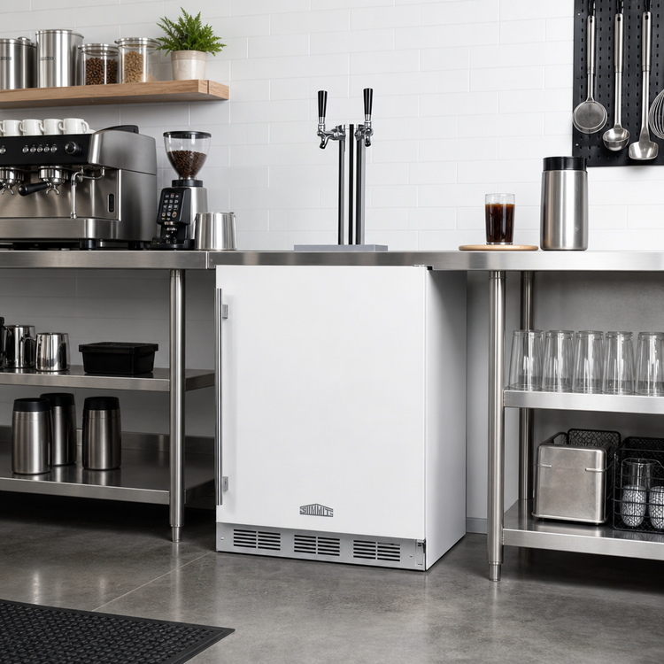 Product image #3 for Summit Appliance 24-Inch White ADA Cold Brew Coffee Kegerator with Dual Tap Draft Tower
