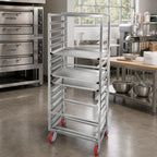 Thumbnail image #2 for Channel Manufacturing Lifetime Tough AXD2812 Side-Load Aluminum Bun Pan Rack, 12-Pan, 5-Inch Spacing, 29 x 18 x 70 Inches