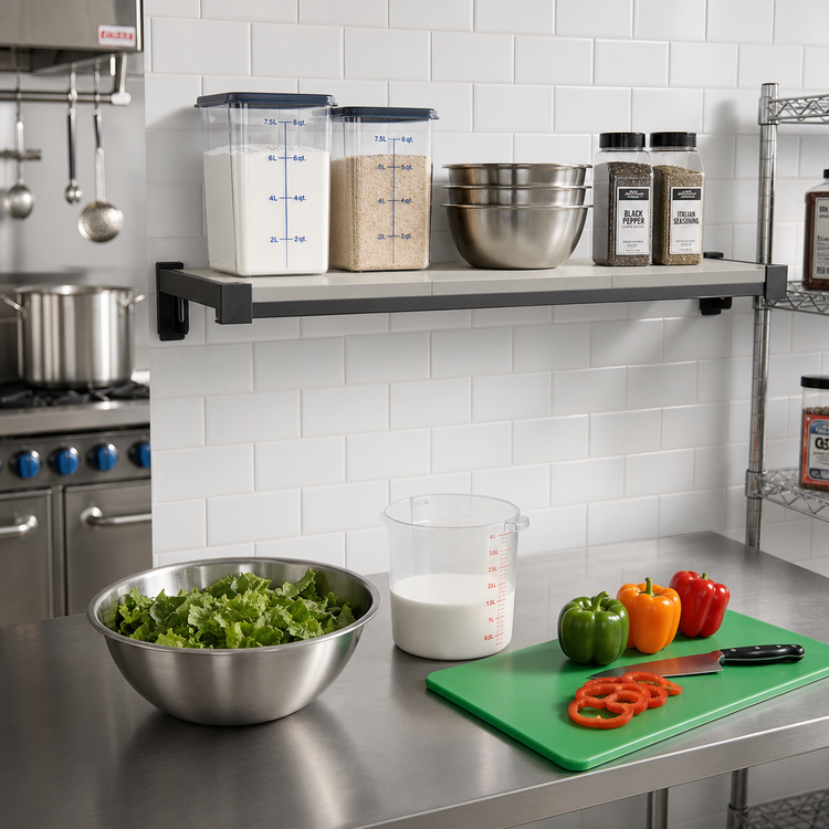Product image #2 for Camshelving Elevation Series 14 x 30 Inch Wall-Mounted Solid Add-On Shelf Kit, Brushed Graphite