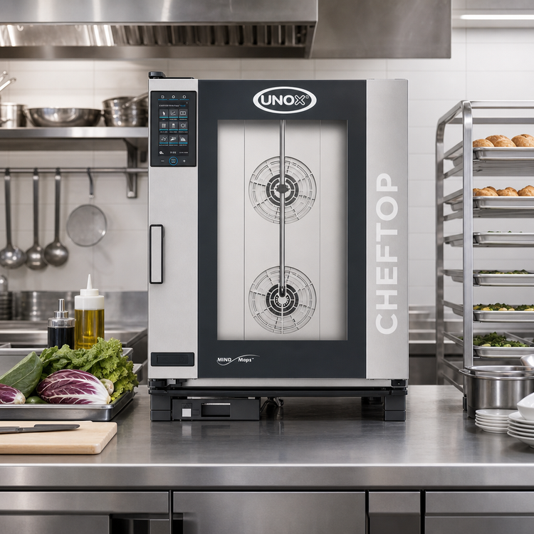 Product image #2 for UNOX ChefTop MIND.Maps Plus 10-Tray Countertop Electric Combi Oven, Left-to-Right Door Opening, 240V/208V 3-Phase