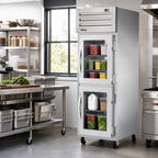 Thumbnail image #2 for True Mfg. - General Foodservice SPEC SERIES STA1R-2HG-HC One-Section Reach-In Refrigerator, Glass Half Doors, Stainless Steel, Top-Mounted