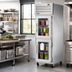 Thumbnail image #2 for True SPEC SERIES One-Section Reach-In Refrigerator with 2 Glass Half Doors, Locks, and Top-Mounted Self-Contained Refrigeration