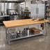 Thumbnail image #2 for John Boos Appalachian Blended-Rail Red Oak Island Countertop, 120 x 27 x 1-1/2 Inches, Penetrating Oil Finish