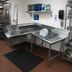 Thumbnail image #2 for Advance Tabco Korner-Soil L-Shaped Right-Hand Dish Table with 8-Inch Pre-Rinse Sink, 59-Inch, 14-Gauge 304 Stainless Steel