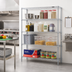 Thumbnail image #2 for EAGLEbrite 72 Inch Wide x 24 Inch Deep x 74 Inch High 4-Tier Stationary Wire Starter Shelving Unit, Zinc Finish