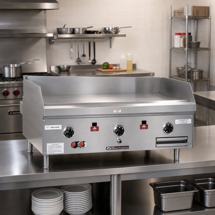 Product image #2 for Southbend HDG-48-M Countertop Gas Griddle with 48-Inch x 24-Inch Cooking Surface and 1-Inch Polished Steel Plate