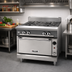 Thumbnail image #2 for Vulcan V Series 36-Inch Stainless Steel Heavy Duty Gas Range with 4 Open Burners and Convection Oven
