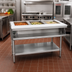 Thumbnail image #2 for Eagle Group 48-Inch Electric Water Bath Hot Food Table with 3 Open Wells, Open Cabinet Base, 240V
