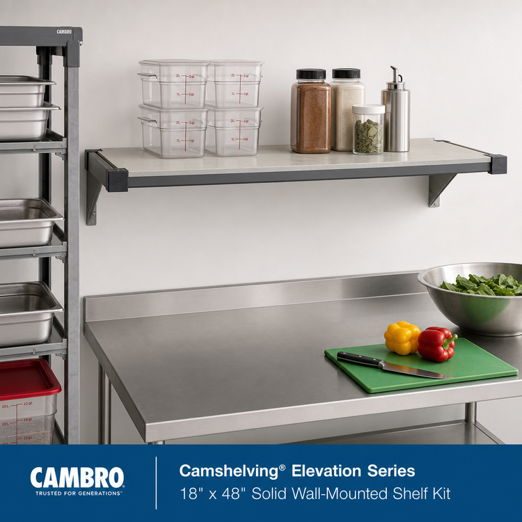 Product image #2 for Camshelving Elevation Series 18" x 48" Solid Wall-Mounted Shelf Kit