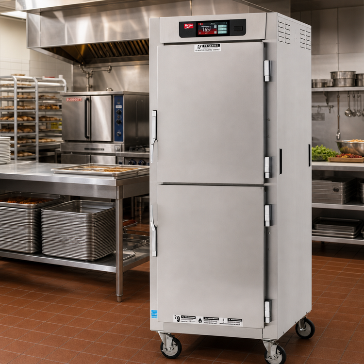 Product image #2 for Metro C5 8 Series Full-Height Controlled Temperature Heated Holding Cabinet with Solid Dutch Doors and Universal Wire Slides