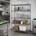 Thumbnail image #2 for Eagle Group Valu-Master Quad-Adjust 4-Tier Wire Shelving Starter Unit, 48 x 24 x 74 Inches, Gray Epoxy