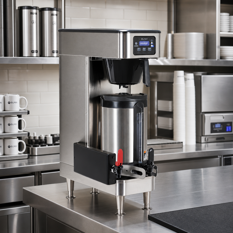 Product image #2 for BUNN Soft Heat ICB Automatic Fill Airpot Coffee Brewer with Hot Water Faucet, 6 Brew Buttons, 1 to 1-1/2 Gallon Batches