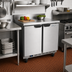 Thumbnail image #2 for Beverage-Air Two-Section 36-Inch Worktop Refrigerator with Solid Doors and 4-Inch Backsplash, 8.5 Cu. Ft.
