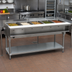 Thumbnail image #2 for Advance Tabco Triumph Supreme 77-3/4-Inch LP Gas Water Bath Hot Food Table with 5 Wells, Cutting Board, and Open Base with Undershelf