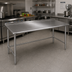 Thumbnail image #2 for Eagle Budget Series 60 Inch x 24 Inch 430 Stainless Steel Work Table with 1-1/2 Inch Rear Up-Turn