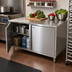 Thumbnail image #2 for BK Resources Dual-Access Stainless Steel Chef Table Cabinet Base with Hinged Doors and Locks, 48 x 24 Inches