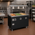 Thumbnail image #2 for Vollrath 2-Series Affordable Portable Deluxe 3-Well Mobile Hot Food Station with Buffet-Style Breath Guard and Lights