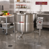 Thumbnail image #2 for Crown DLT-80 80 Gallon Direct Steam 2/3 Jacketed Tilting Kettle with Quad-Leg Base