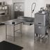 Thumbnail image #2 for Island Soiled Dishtable with 60-Inch Landing Shelf, Pre-Rinse Sink, and 84-Inch Machine Side
