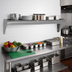 Thumbnail image #2 for Advance Tabco Special Value Series Wall-Mounted Stainless Steel Shelf, 84W x 12D, 18-Gauge 430 Satin Finish