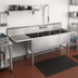 Thumbnail image #2 for John Boos B-Series 3-Compartment Sink with Left Drainboard, 70-3/16-Inch Wide, 16-Gauge Stainless Steel