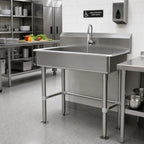 Thumbnail image #2 for Advance Tabco FS-FM-1-EFADA One-Station ADA Floor-Mounted Service Sink with Electronic Faucet, 40 x 19-1/2 x 42-1/2 Inches