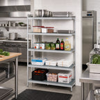 Thumbnail image #2 for Fermod Fermostock 5R47A83-CE 5-Tier Corner Expansion Shelving Unit, 47W x 14D x 83H, Aluminum with Removable Polymer Inserts