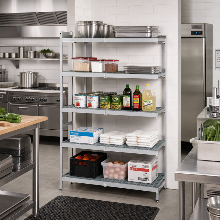 Product image #2 for Fermostock 5-Tier Corner Expansion Shelving Unit Kit, 47W x 14D x 83H