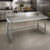 Thumbnail image #2 for Deluxe Series 72-Inch x 24-Inch Stainless Steel Work Table with 4-1/2-Inch Backsplash
