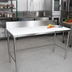 Thumbnail image #2 for John Boos 96-Inch x 36-Inch Trimming Table with 3/4-Inch Reversible Poly Top and 6-Inch Removable Backsplash