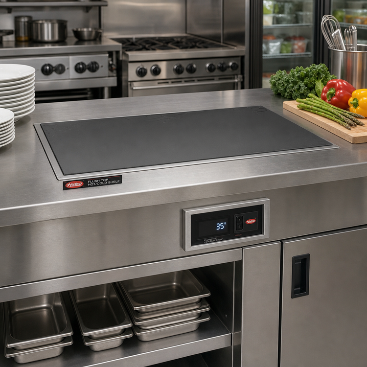 Product image #2 for Hatco HCSBFX-36-S Built-In Flush Top Hot/Cold Shelf, 36" x 24", Remote Refrigeration, Hardcoat Aluminum