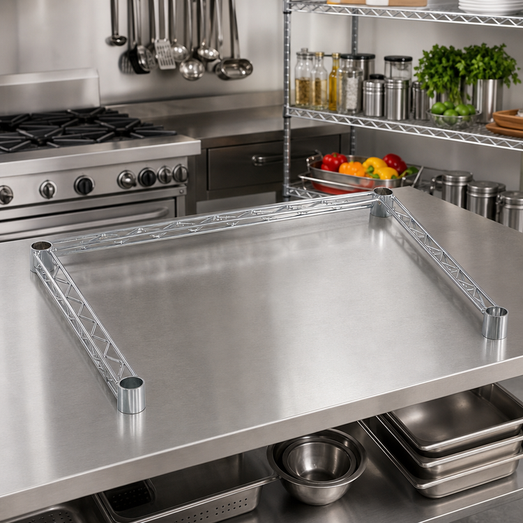 Product image #2 for Super Erecta 3-Sided Channel Frame, 60 x 24 Inches, 304 Stainless Steel