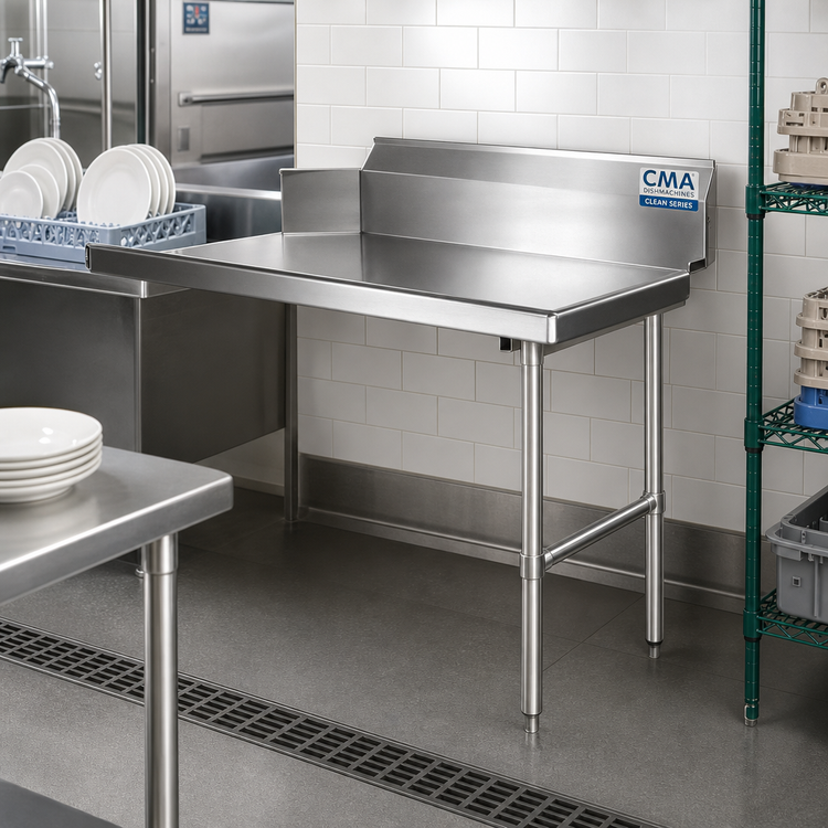 Product image #2 for CMA Dishmachines Clean Series Straight Clean Dish Table, 26-Inch Wide, Left-to-Right Operation