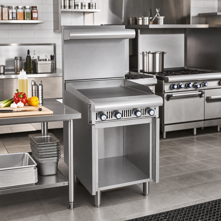 Product image #2 for Imperial Spec Series 12-Inch Gas Griddle Add-A-Unit Floor Model with Open Cabinet Base