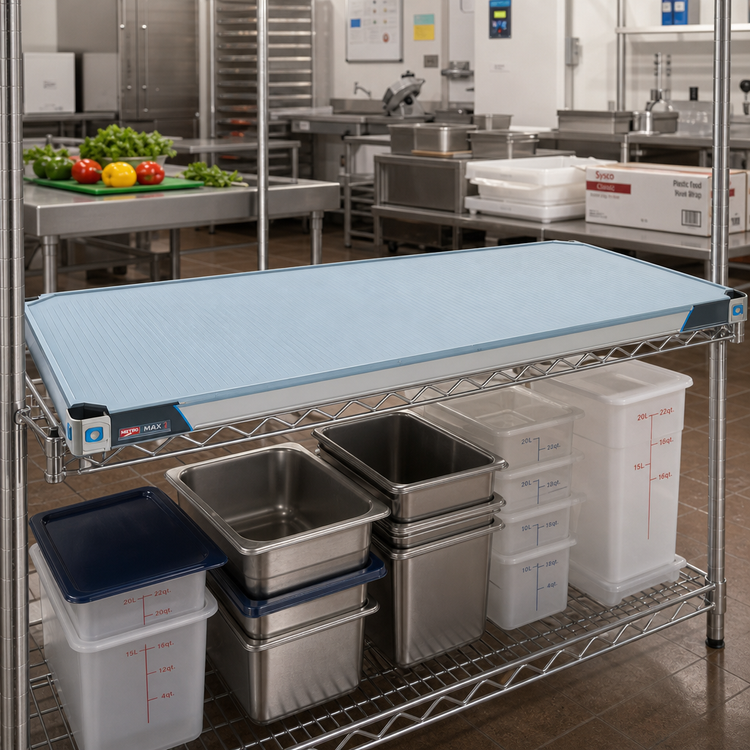 Product image #2 for MetroMax i 54-Inch x 24-Inch Solid Blue Polymer Shelf with Microban