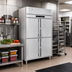 Thumbnail image #2 for UltraSpec FS-2D-S1-PT-HD-HC Pass-Thru Two-Section Solid Half-Door Freezer