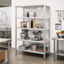 Thumbnail image #2 for New Age H.D. Series Four-Shelf Heavy-Duty Aluminum Shelving Unit, 60W x 24D x 72H