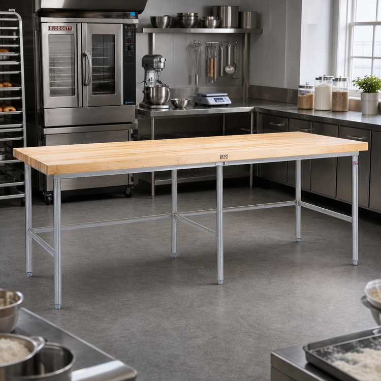 Product image #2 for John Boos Baker's Table Frame for 72 x 30 Inch Wood Top Work Table