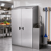 Thumbnail image #3 for Double Width Stainless Steel Mop Sink Cabinet with Right-Side Sink, 84-Inch High