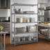 Thumbnail image #2 for Eagle Valu-Master 4-Tier Add-On Wire Shelving Unit, 36 x 18 x 63 Inch, Pewter Gray Epoxy
