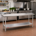 Thumbnail image #2 for Duke Stainless Steel Work Table with Undershelf, 84 x 30 x 36 Inches