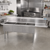 Thumbnail image #2 for BK Resources Three-Compartment Stainless Steel Sink with Right Drainboard and 18