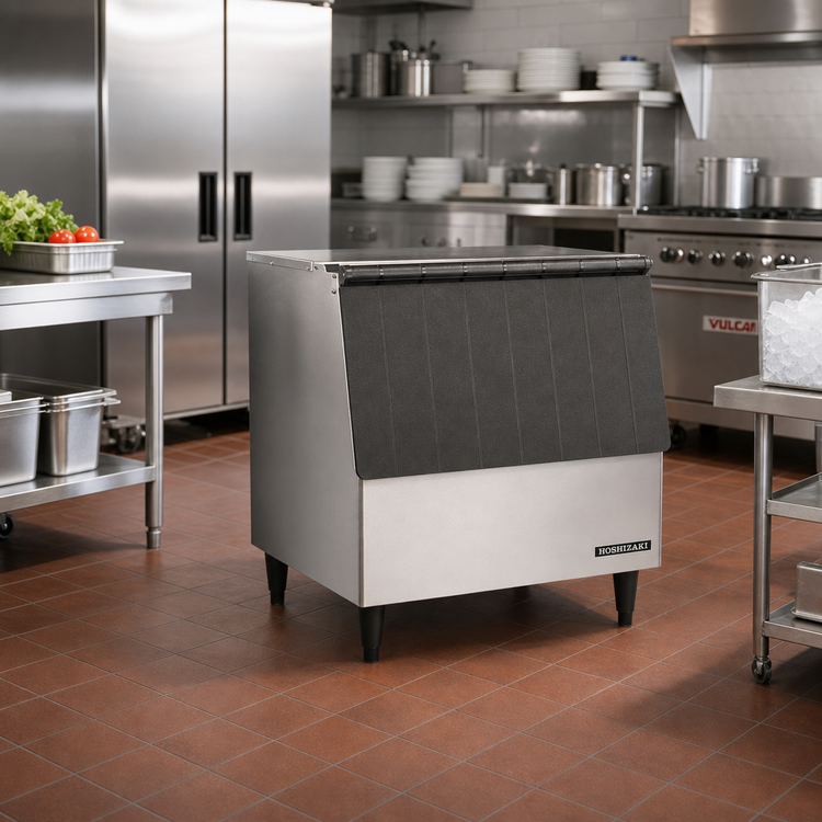 Product image #2 for Hoshizaki 30-Inch Stainless Steel Ice Storage Bin, 250 lb Capacity, Top Hinged Front Door
