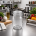 Thumbnail image #2 for 26 oz. Clear Glass Mason Jar Condiment Jar with Hinged Lid