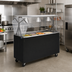 Thumbnail image #2 for Vollrath 2-Series Affordable Portable 4-Pan Non-Refrigerated Cold Food Station with Buffet Breath Guard and Lights, 60-Inch Black Solid Base