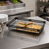 Thumbnail image #3 for American Metalcraft BNRB159 Black Rectangular Nestable Metal Serving Basket, 15 x 9 Inch