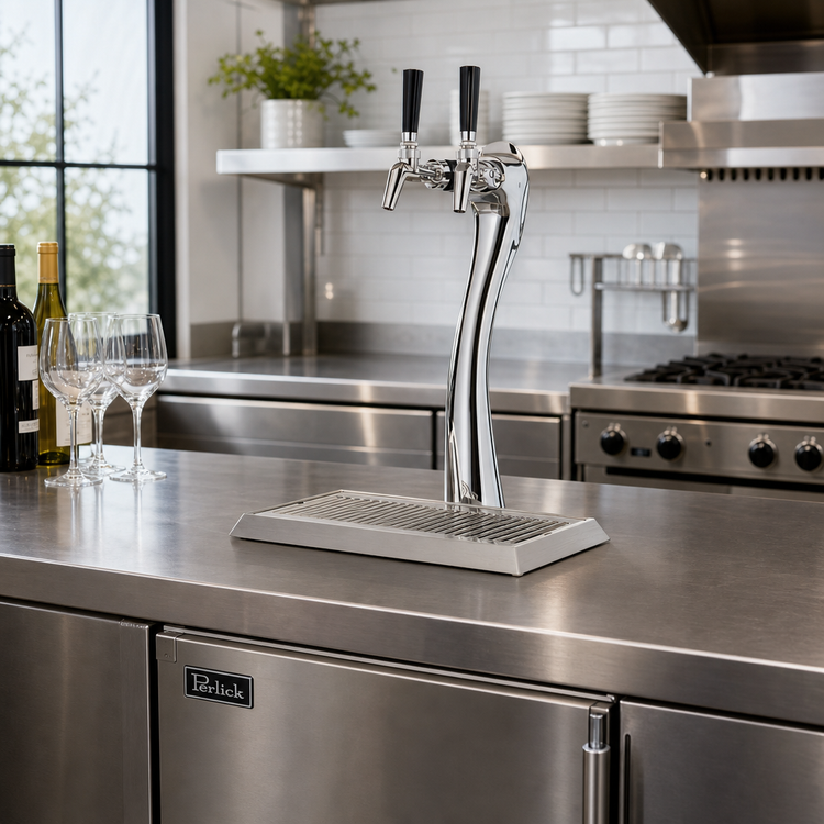 Product image #2 for Perlick Lucky Style 2-Faucet Chrome Wine Dispensing Kit
