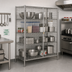 Thumbnail image #2 for Metro Super Erecta Stationary Wire Security Unit with Stainless Steel Finish, 50-1/2 x 27-1/4 x 66-13/16 Inches