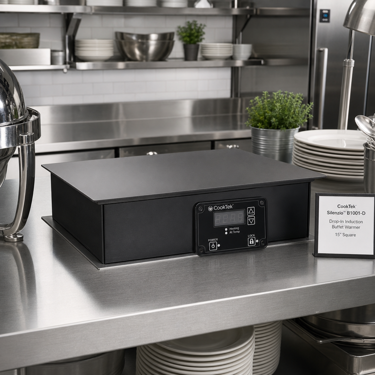 Product image #2 for CookTek Silenzio™ B1001-D Drop-In Induction Buffet Warmer, 15-Inch Square